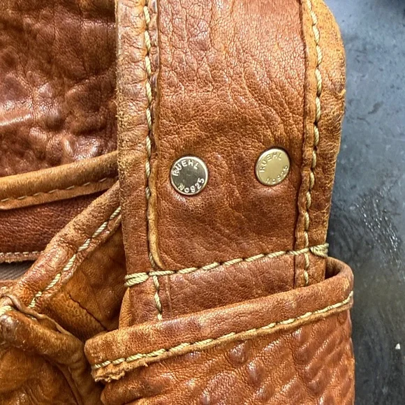 Vintage Y2K Ruehl No. 925 (A&F) Oversize Messenger Brown Leather Bag Academia - Picture 5 of 16